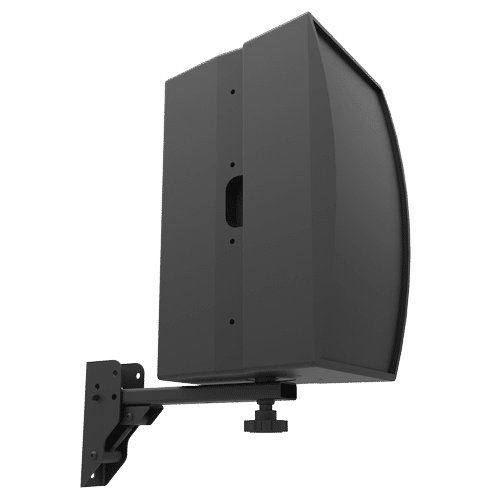 SM-075-ASB SOCKETMOUNT, WALL MOUNT, ADJ, STOWABLE,BLACK. 180 DEGREE HORIZONTAL SWIVEL MAX, 15 DEGREE TILT FROM